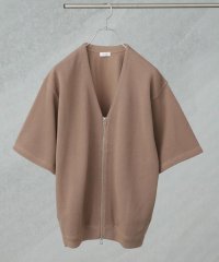 nano・universe/crepuscule/別注 S/S V NECK ZIP CARDIGAN/507912326