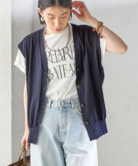 SHIPS WOMEN/〈接触冷感 / 手洗い可能〉アイスコットン フレンチ スリーブ ジレ カーディガン/508058816