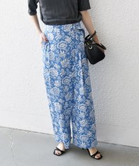 SHIPS any WOMEN/SHIPS any:〈洗濯機可能〉Les Olivades ボタニカル プリント ベルト ラップ セミワイド パンツ/508058822