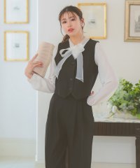 Retica/レティカ Retica ショートベスト×タック入りワイドパンツスタイルセットアップセレモニースーツお呼ばれ/508059027