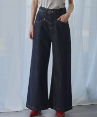 Ampirula/アンピルーラ Ampirula ウエスト切替えデザインワイドデニムパンツ/508059033
