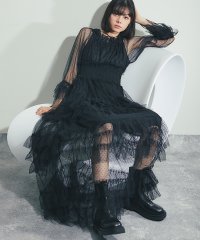 SMILE ORCHID/スマイルオーキッド SMILE ORCHID ドット柄チュールドレス/508059160