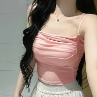 shoppinggo/ショッピングゴー shoppinggo キャミソール カップ付 キャミタンクトップ ブラ 白 黒 パット付 インナー 結婚式 見せブラトップ ブラカバー/508059305
