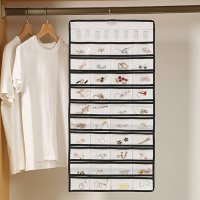shoppinggo/ショッピングゴー shoppinggo アクセサリー 収納 片付け クローゼット 吊り下げ式 ラック ポケット収納整理 ウォールポケット 吊り下げ収納 両面収納/508059318