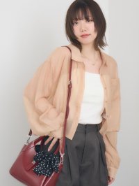 RETRO GIRL/レトロガール RETRO GIRL サイドドロストシアーシャツ/508059720