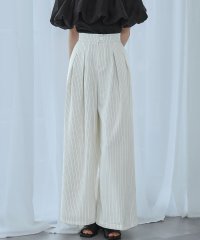 Ampirula/アンピルーラ Ampirula ツータックピンストライプワイドフレアパンツ/508061768