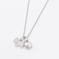 AGATHA PARIS/アガタ パリ AGATHA PARIS 19AW、プティドゥ、パヴェスコッティ＆クローバーネックレス、CZ、MOP/508061861