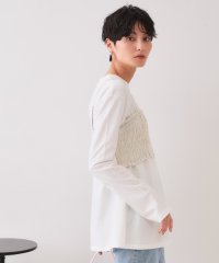 OPAQUE.CLIP/《ツインセット》シャーリングビスチェ×ロングTシャツ【洗濯機洗い可】/508065648