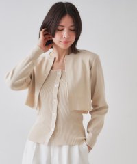 OPAQUE.CLIP/《美人百花掲載》ショートカーディガン×リブキャミソール【洗濯機洗い可/抗ピル】/508065711