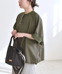 quaranciel/《一部追加予約》quaranciel:〈洗濯機可能〉ライト ポンチ ハーフスリーブ ドロスト ルーズ TEE/508066102