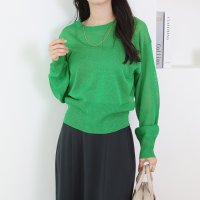 Aletta vita/アレッタ ヴィータ Aletta vita 裾ボタン2WAYラメニットプルオーバー/508066672