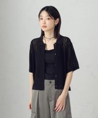 COMME CA ISM /【ウォッシャブル】透かし柄半袖ニットシャツ/508023696