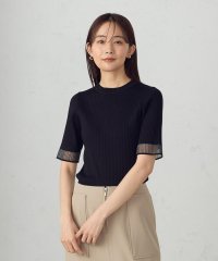 COMME CA ISM /袖口シアーリブニット/508023708
