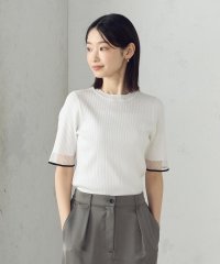 COMME CA ISM /袖口シアーリブニット/508023708