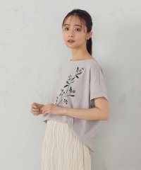 COMME CA ISM /水彩タッチインクジェット箔スタッズ付きＴシャツ/508023716