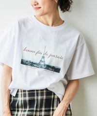 le.coeur blanc/La Tour EiffelロゴTシャツ/508040145