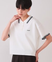 OPAQUE.CLIP/ロゴ刺繍ポロニット【洗濯機洗い可／抗ピル】/508065755