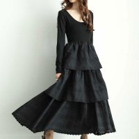 Sawa a la mode/サワアラモード Sawa a la mode コットンティアードが靡くドッキングワンピース/508067398