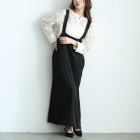 Sawa a la mode/サワアラモード Sawa a la mode カジュアルダウンしないサロペットスカート/508067406