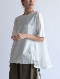 LASUD/ラシュッド LASUD バックシフォンデザインカットソー/508067646