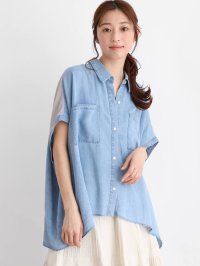 CLOVE/クローブ CLOVE ドッキングデザインテンセルデニムシャツ/508067657