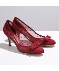 FERRAGAMO/サルバトーレフェラガモ Salvatore Ferragamo FERRAGAMO パンプス 724116 リボン ドット柄 チュール/508068116