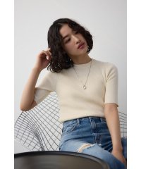 AZUL by moussy/ハーフスリーブクルーネックリブトップス/508067601