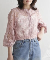 VENCE　EXCHANGE/オーガンジー刺繍レースブルゾン/507829989