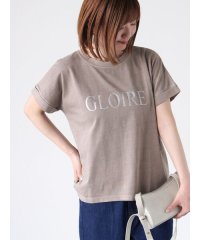 Lugnoncure/ピグメント加工グリッタープリントTシャツ/508070000
