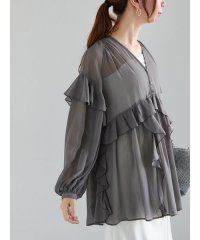 Te chichi/ラッフルフリルシアーチュニック《2025spring catalog item》/508070012