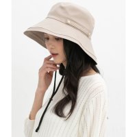 Honeys/ハニーズ Honeys 洗える折りたたみつば広帽 帽子 つば広帽 UVカット ポケッタブル サイズ調整 綿100% ツイル 手洗い 無地 ひも取り外し可 レディ/508070170