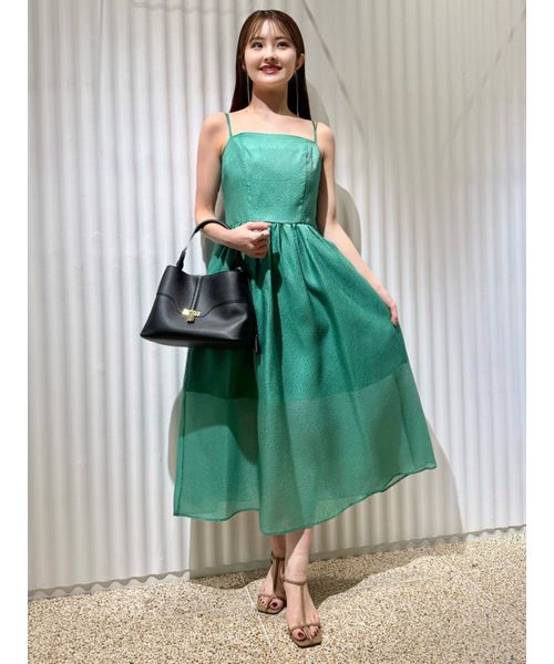 ∮スナイデル SNIDEL∮カットタイトドレス グリーン SNIDEL（スナイデル）の「【WEB限定】カットタイトドレス