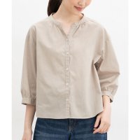 Honeys/ハニーズ Honeys 7分袖スキッパーブラウス トップス ブラウス スキッパーブラウス スキッパー 無地 綿100％ シャンブレー素材 フェミニン 春 レディ/508070213
