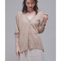 Honeys/ハニーズ Honeys 8分袖Vネックカーデ トップス カーディガン Vネックカーデ Vネック UVカット 接触冷感 ウォッシャブル 無地 レーヨン混 レディー/508070240