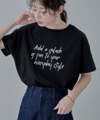 etoll./エトル etoll. 手書き風ロゴデザインミドルTシャツ/508070495