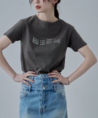 etoll./エトル etoll. シルバー箔プリントロゴTシャツ/508070496