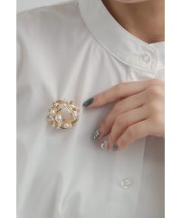 niana/ニアナ niana パールサークルリーフブローチ コサージュ フォーマル セレモニー 結婚式 二次会 謝恩会 入学式 卒業式 パーティー オケージョン/508070510