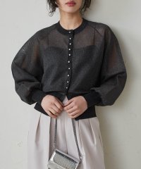 Ranan/ラナン RANAN シルバーボタンシアーニットカーデ/508070717