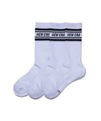 NEW ERA/ニューエラ NEW ERA SOCKS CREW 3PAIRS LINE WHI/508072715