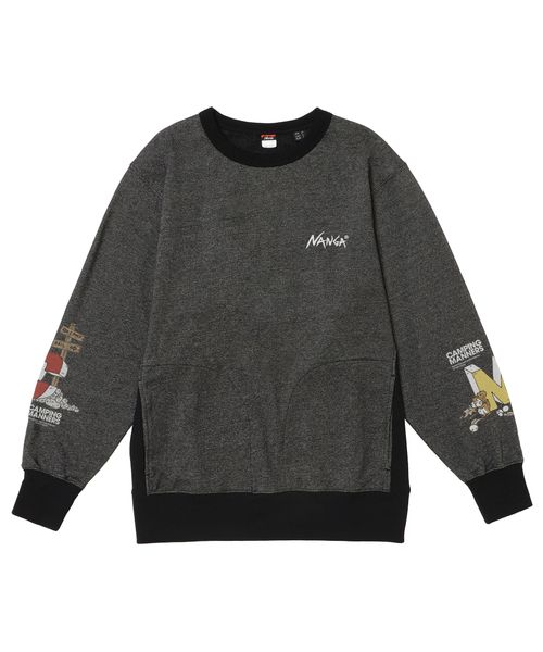 トップス NANGA ECO HYBRID CAMPING MANNERS  SWEAT Eco Hybrid Nanga Sweatshirt | ACME FINE GOODS