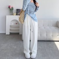 nijibra/ニジブラ nijibra 速乾・涼感 タック入りワイドパンツ カジュアルパンツ イージーパンツ 接触冷感 夏 冷感パンツ パンツ レディース 韓国ファッション /508075254