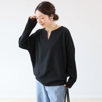 Aletta vita/アレッタ ヴィータ Aletta vita スリットネックポンチコクーン長袖プルオーバー/508075364