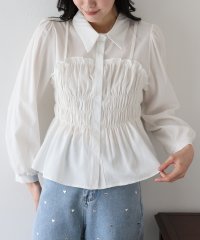 BLUEEAST/ブルーイースト BLUEEAST シャーリングビスチェレイヤードシャツ/508076336