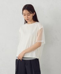 COMME CA ISM /チュールレイヤード ドロストTシャツ/508023703