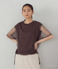 COMME CA ISM /チュールレイヤード ドロストTシャツ/508023703