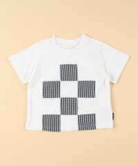 COMME CA ISM KIDS/ギンガムチェック使い パッチワーク半袖Tシャツ(ベビーサイズ)/508023726