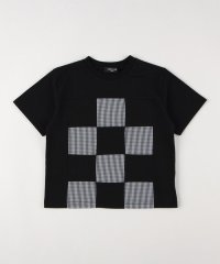 COMME CA ISM KIDS/ギンガムチェック使い パッチワーク半袖Tシャツ/508023771