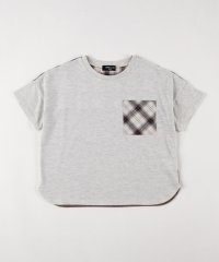 COMME CA ISM KIDS/くしゅっとチェック 半袖切り替えTシャツ/508023775