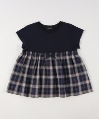 COMME CA ISM KIDS/くしゅっとチェック チュニックTシャツ/508023776