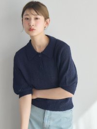 RETRO GIRL/レトロガール RETRO GIRL 5分袖ポロNT/508076848